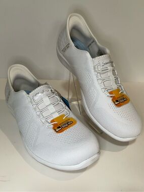 Skechers Slip-Ins  White Memory Foam Slip-On Sneakers